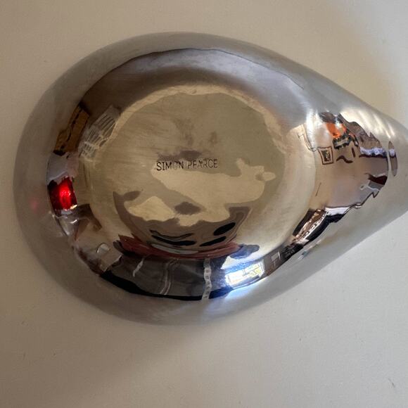 Simon Pearce Hammered Stainless Steel Metal Bowl Silver Retired - Picture 7 of 8